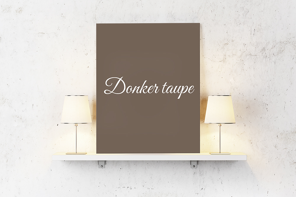 Donker taupe op canvas