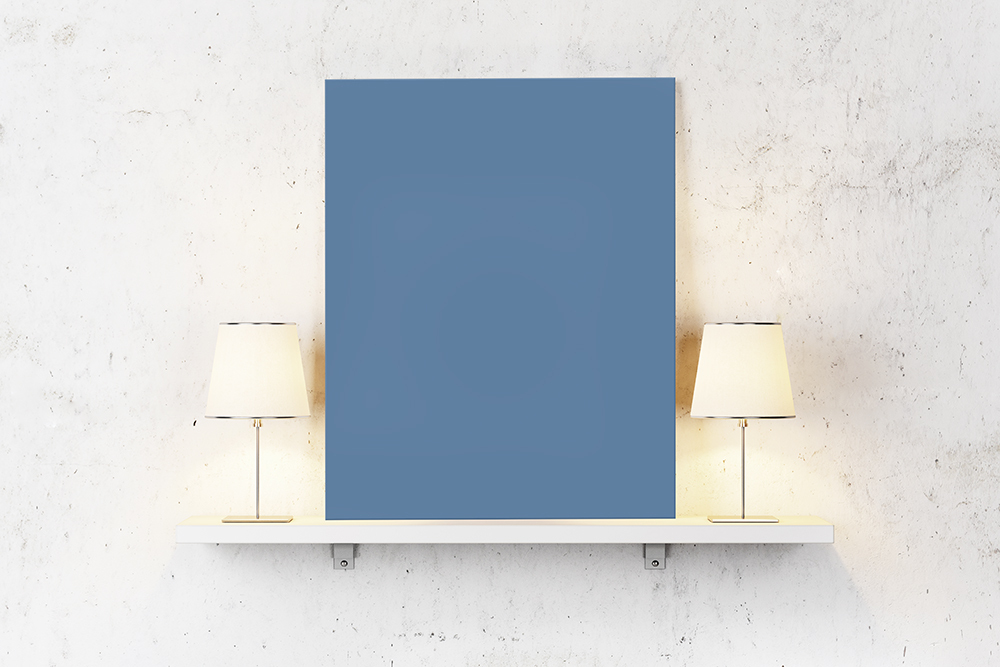 Donkerblauw op canvas - Kleur voor tekst op canvas