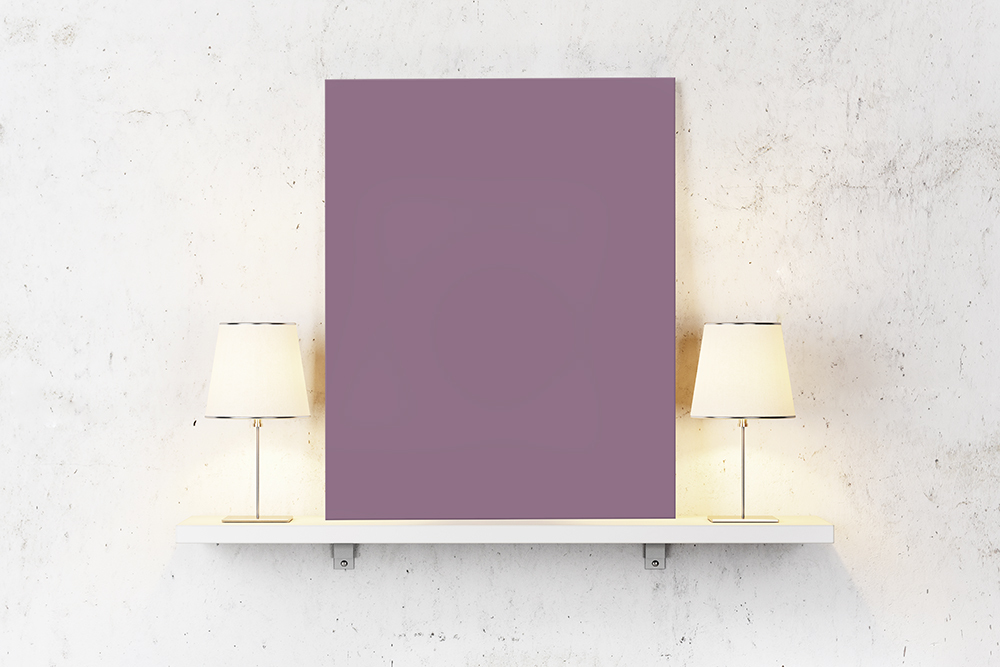 Donkerpaars op canvas - Kleur voor tekst op canvas