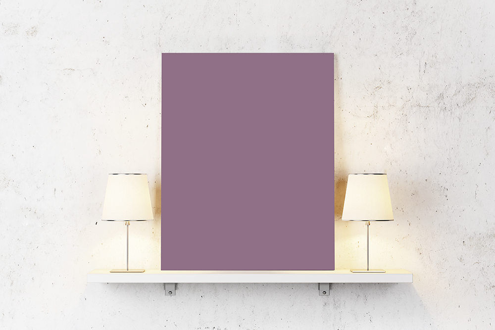 Donkerpaars op canvas