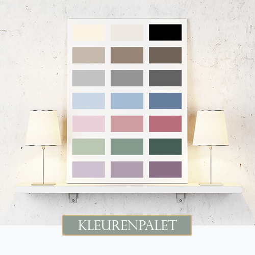 Kleurenpalet op canvas