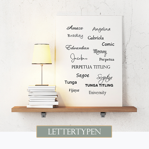 Lettertypen op canvas