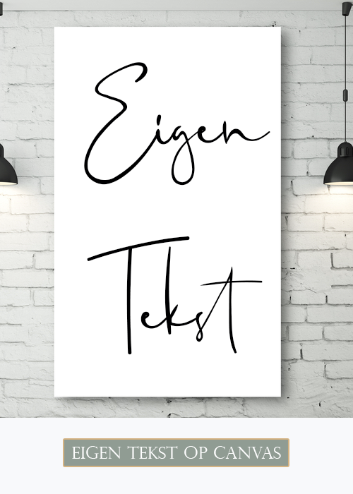 Eigen tekst op canvas