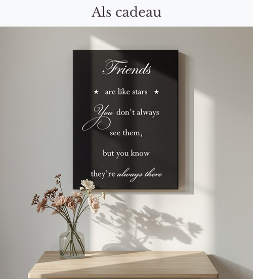 Eigen tekst op canvas als cadeau