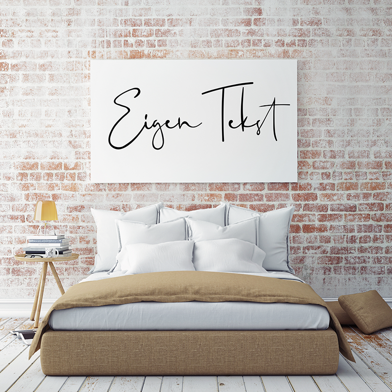 Eigen tekst op canvas