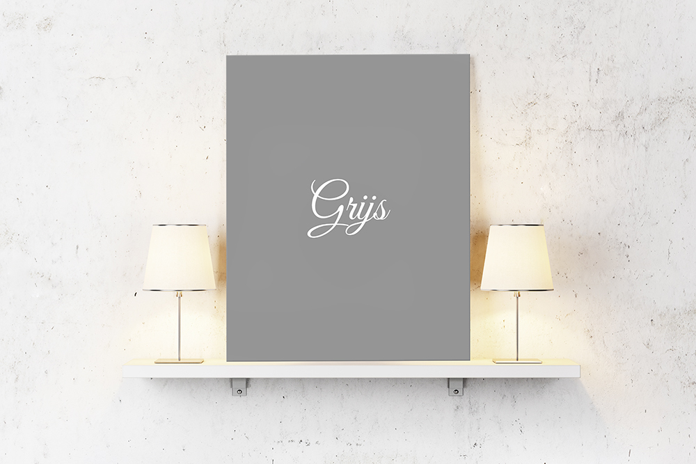 Grijs op canvas