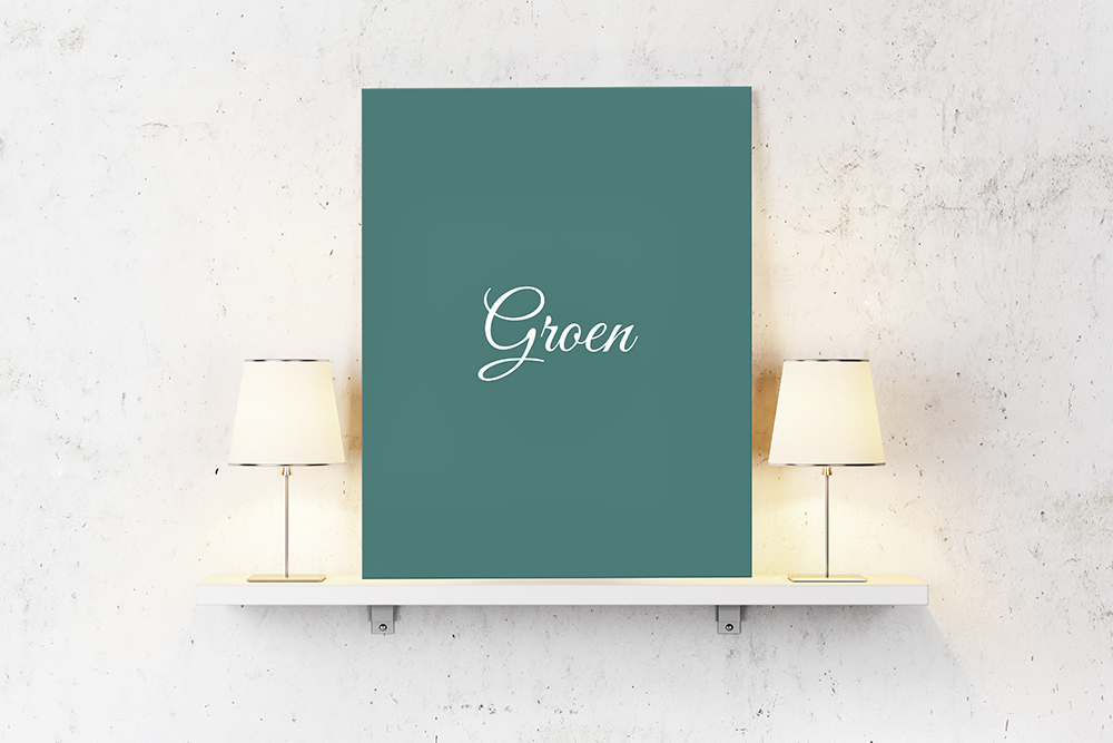 Groen op canvas