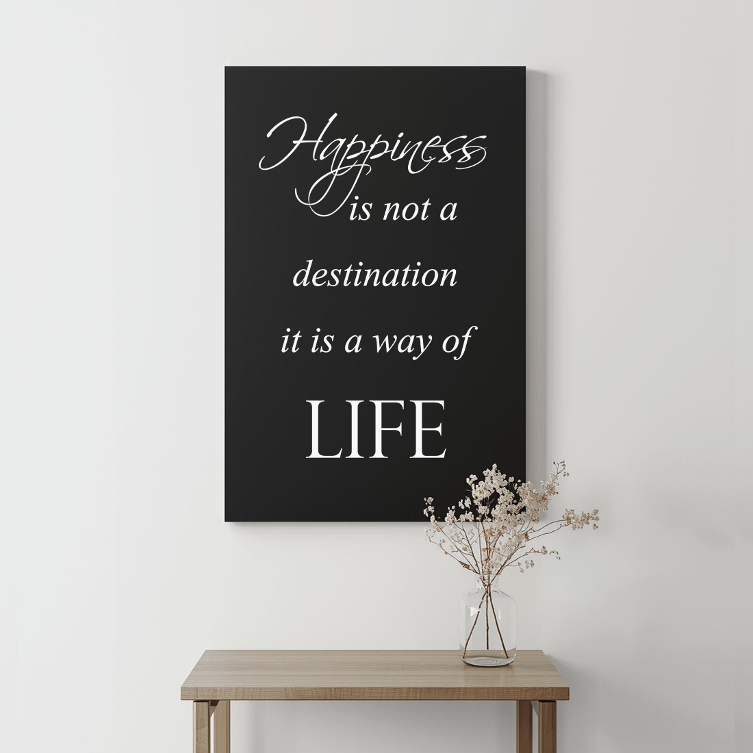 Canvas met tekst als wanddecoratie