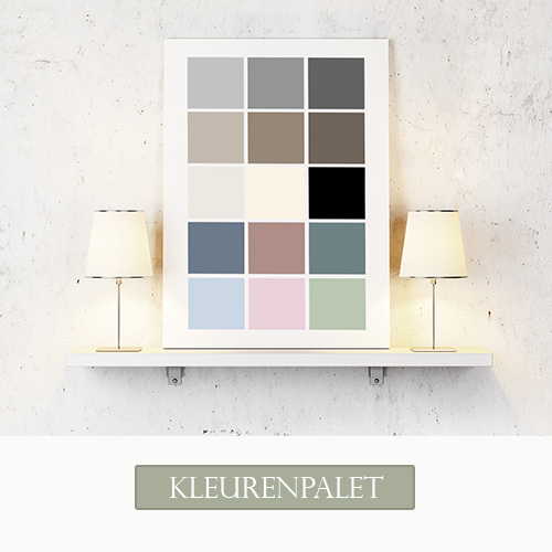 Kleurenpalet voor tekst op canvas