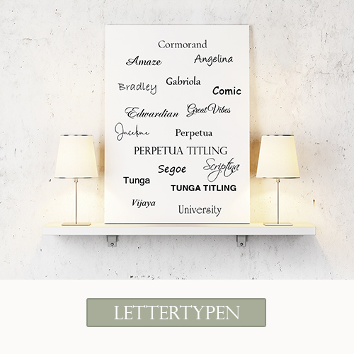 Lettertypen voor tekst op canvas