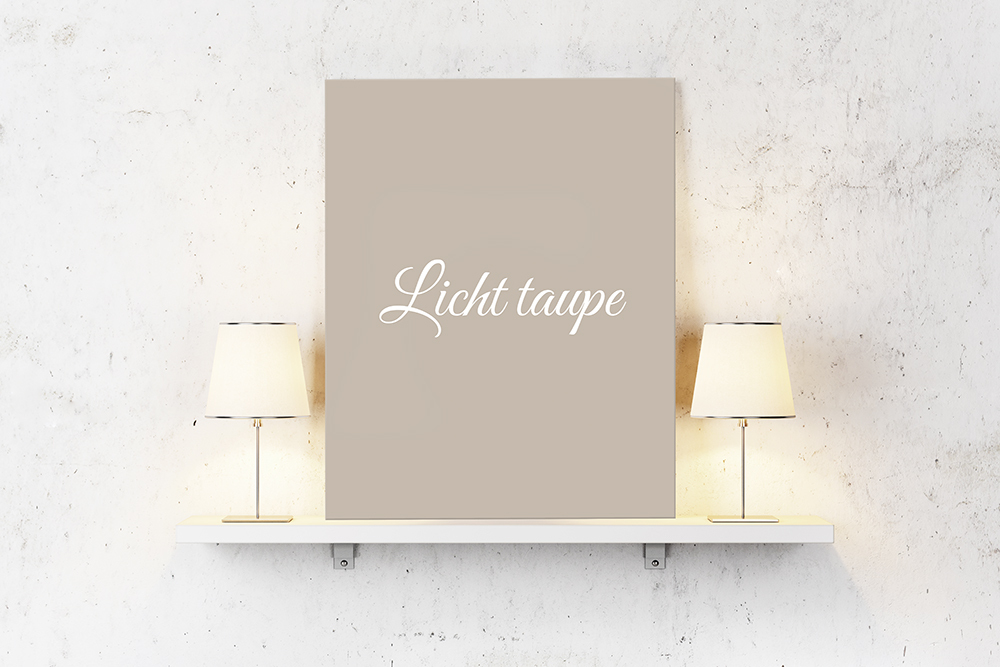 Licht taupe op canvas