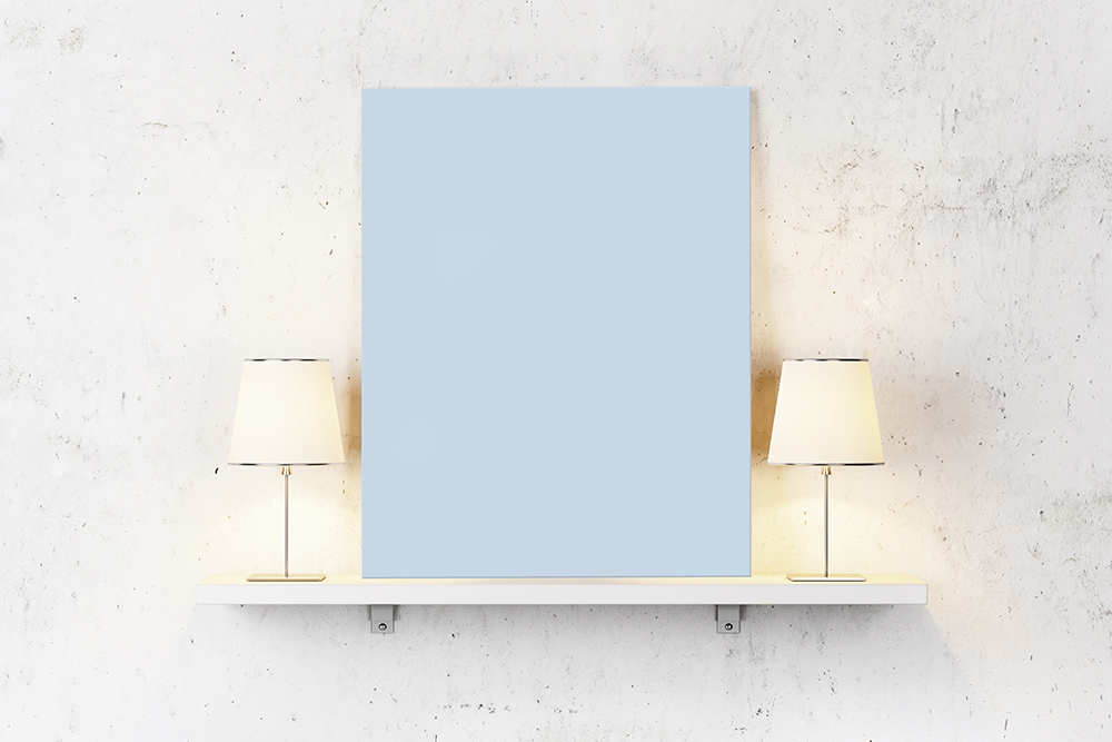 Lichtblauw op canvas - Kleur voor tekst op canvas