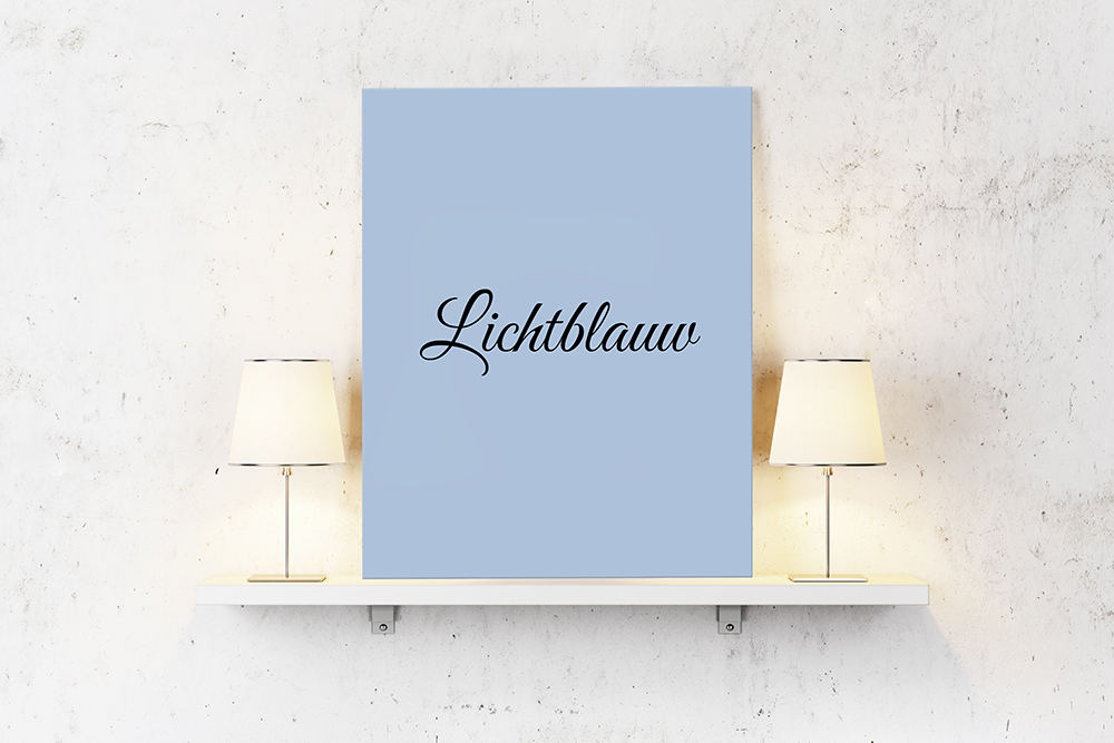 Lichtblauw op canvas