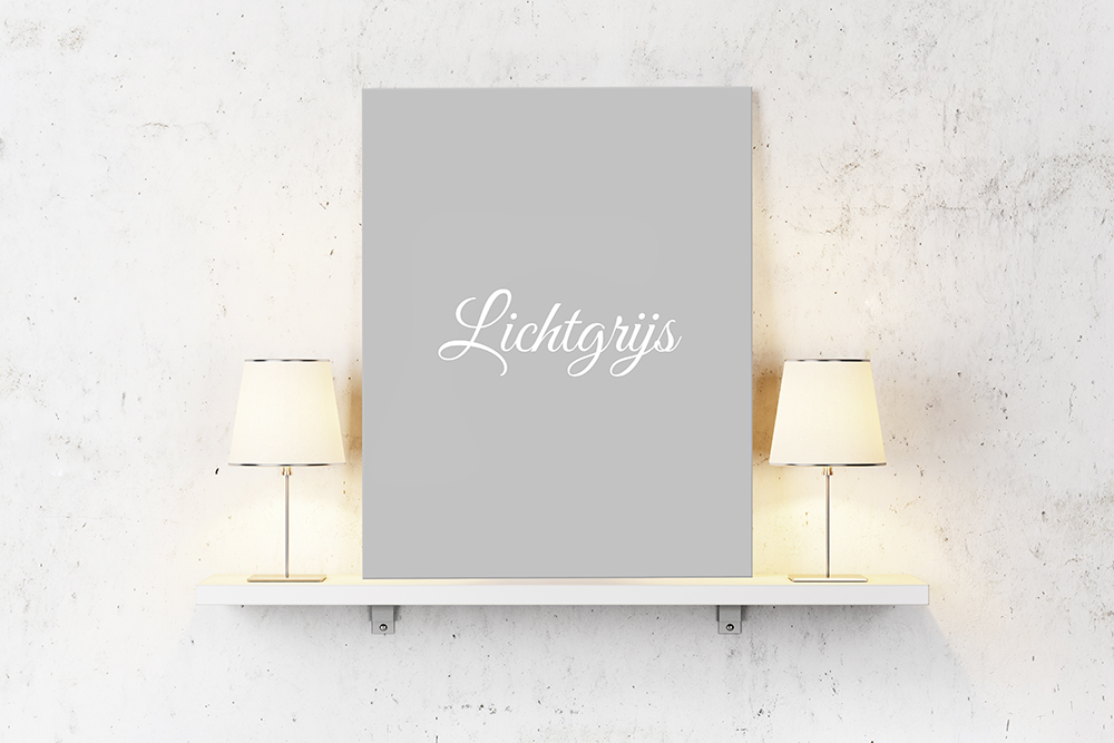Lichtgrijs op canvas