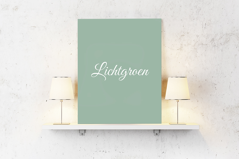 Lichtgroen op canvas