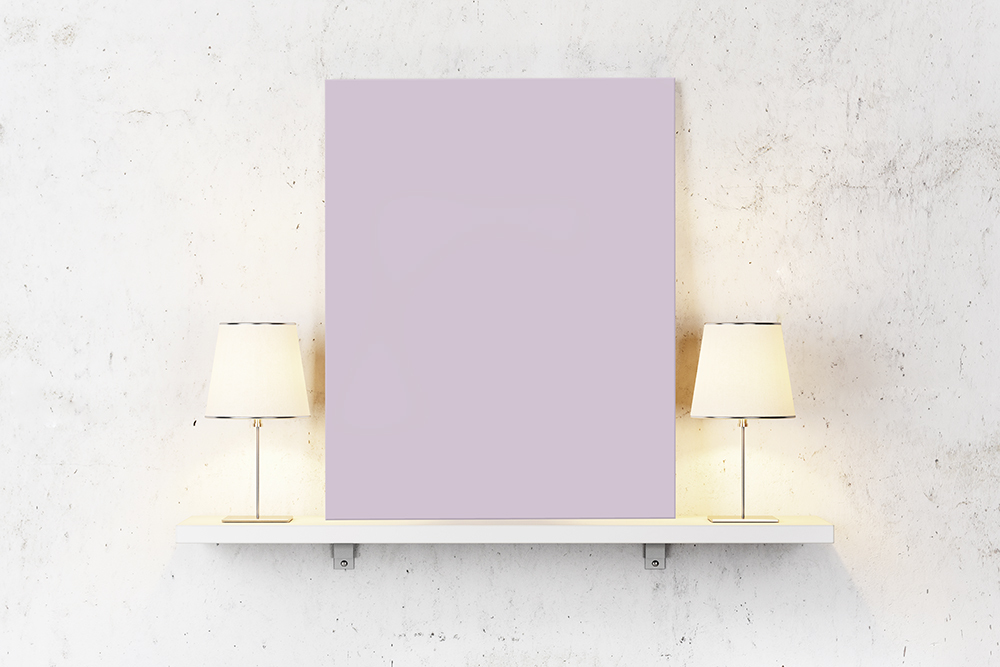 Lichtpaars op canvas - Kleur voor tekst op canvas