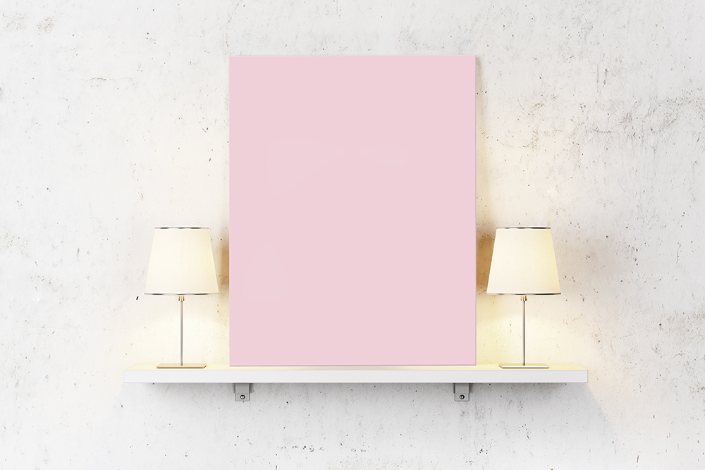 Lichtroze op canvas - Kleur voor tekst op canvas