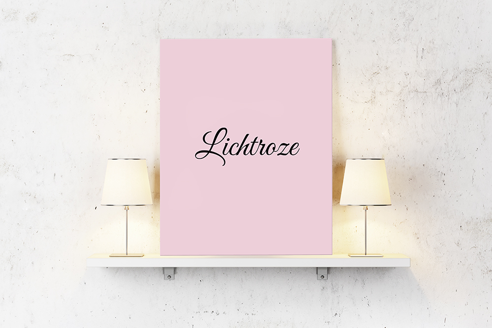 Lichtroze op canvas