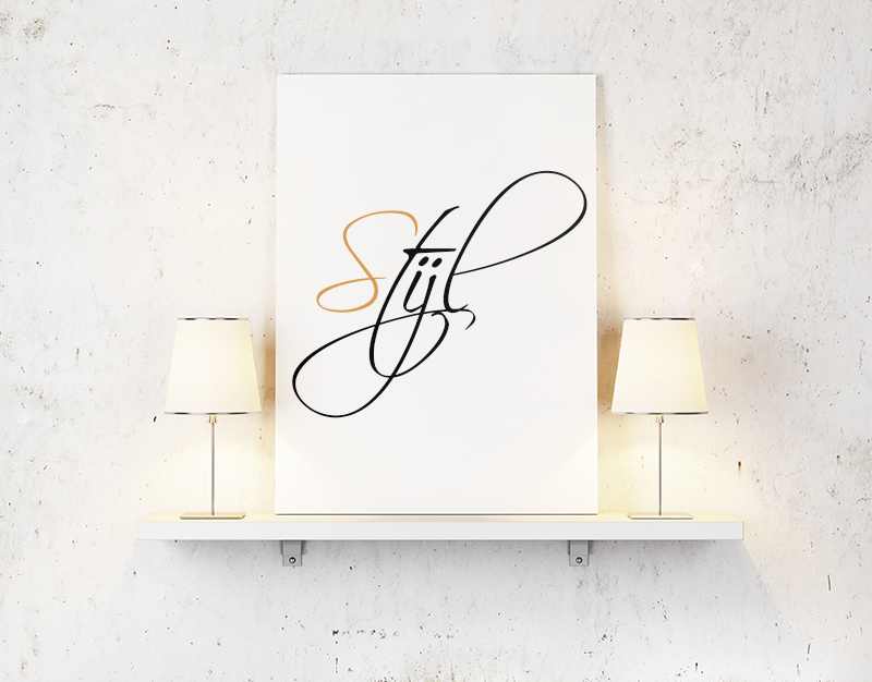 Ontwerpstijl tekst op canvas