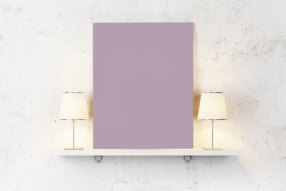 Paars op canvas - Kleur voor tekst op canvas
