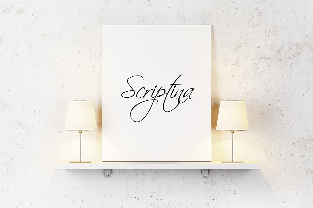 Scriptina op canvas
