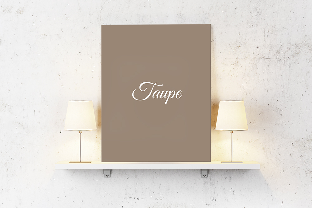 Taupe op canvas