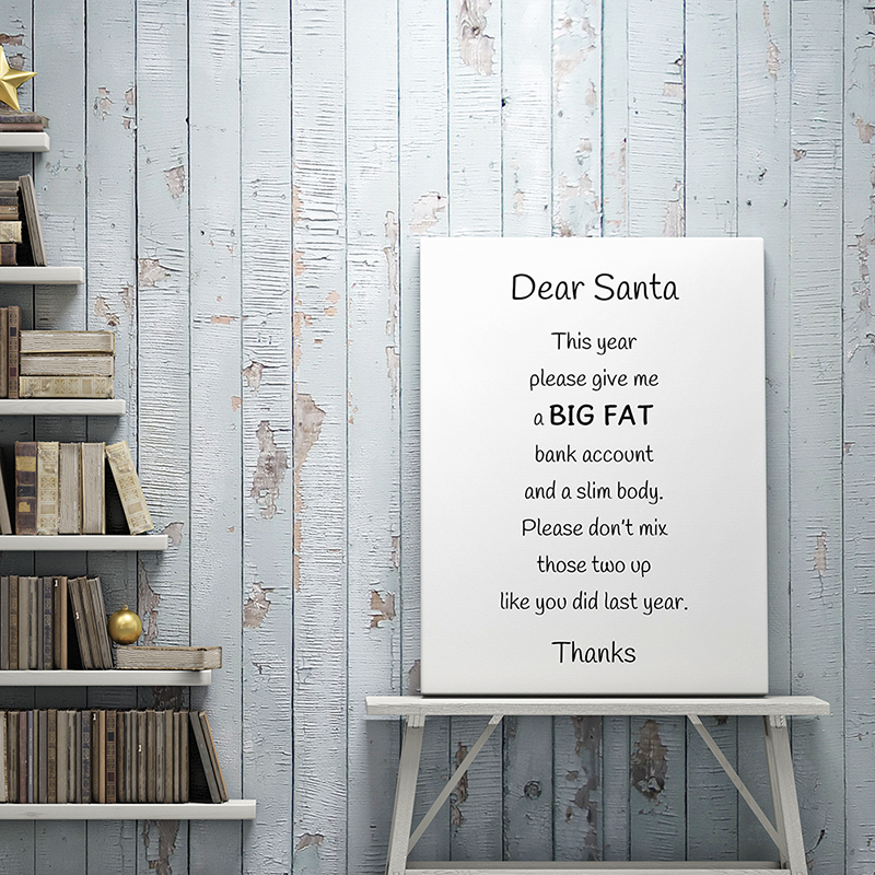 Canvas met tekst Dear Santa