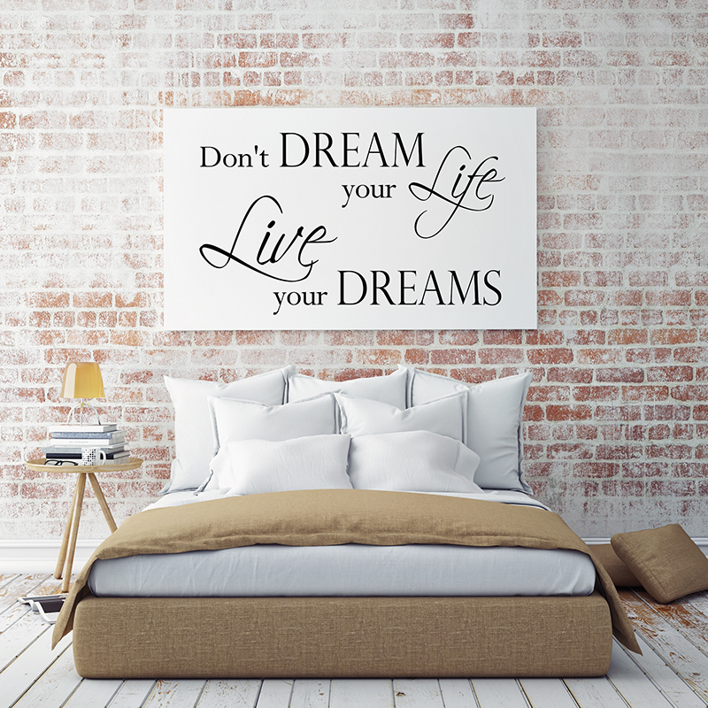 Tekst op canvas - Live your dreams