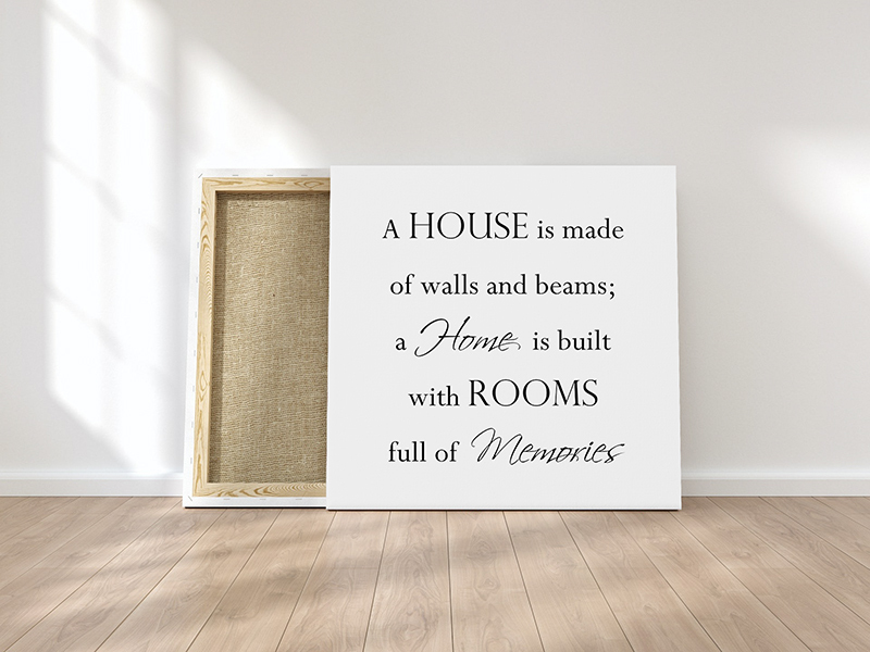 Een lege ruimte, vol mogelijkheden voor een tekst op canvas