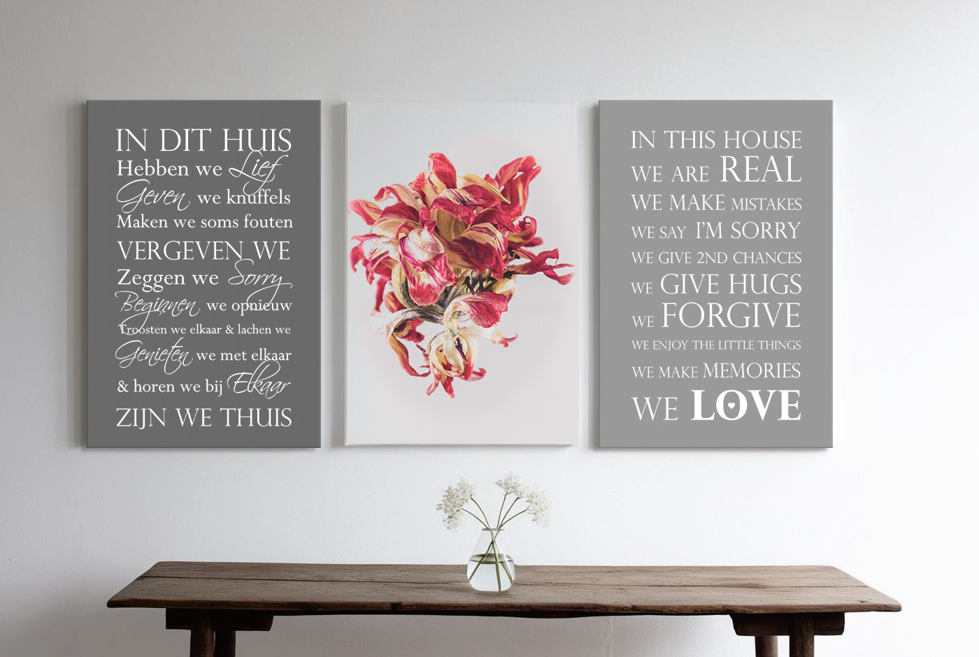 Tekst op canvas - Familie