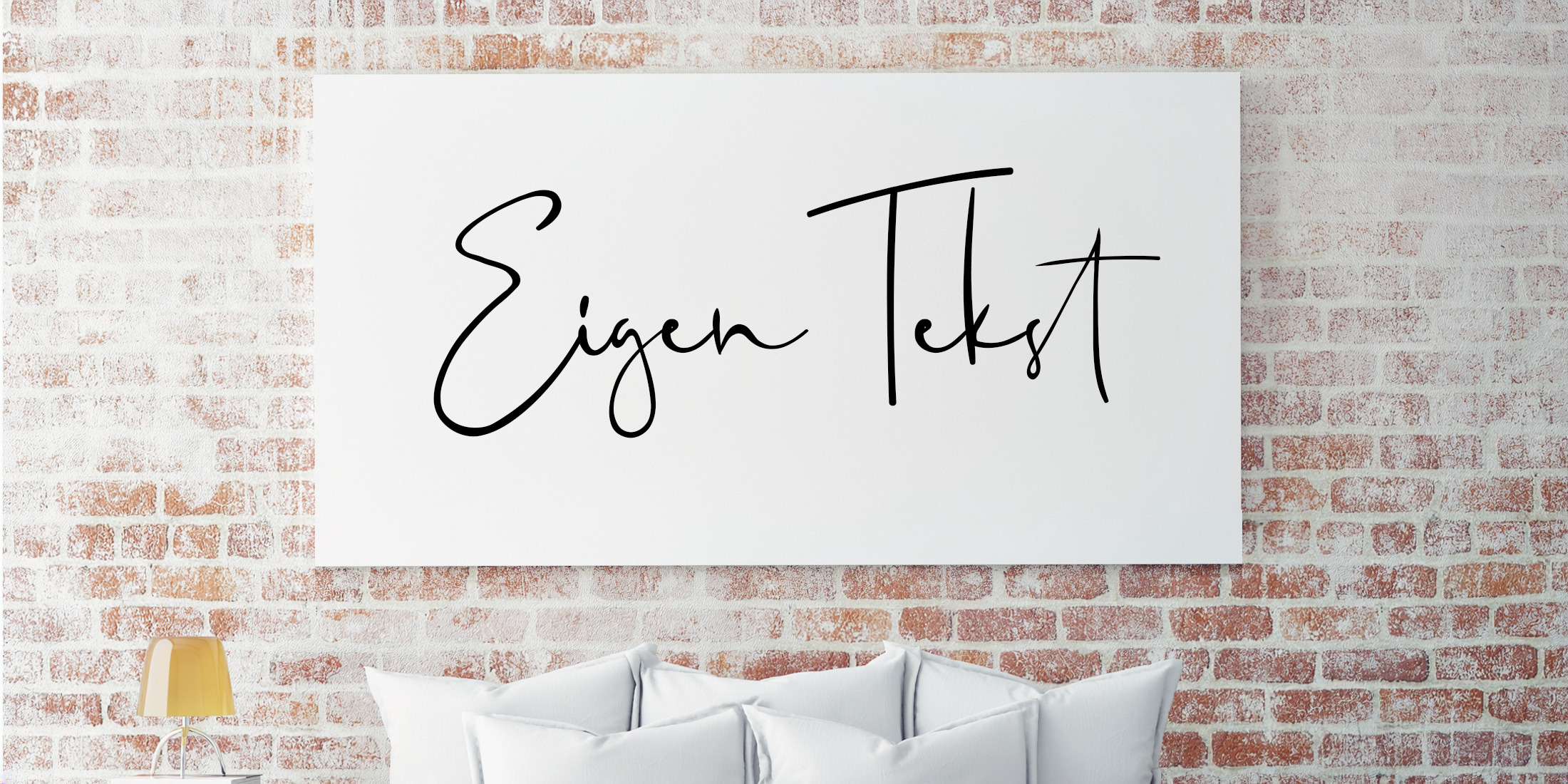 Eigen tekst op canvas