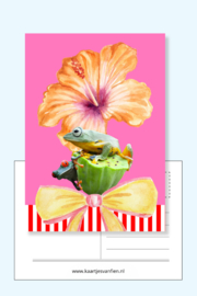 Een opkikker kaartje om de zieke te verassen en beterschap te wensen.