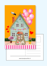 Fiens Mix & Match Kaartenbundel nummer 3 | 11 vrolijke, roze ansichtkaarten om te vesturen én te ontvangen.