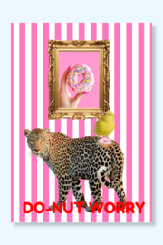 Do-nut Worry! Een leuke tijger wenskaart om de zieke een beetje op te vrolijken.