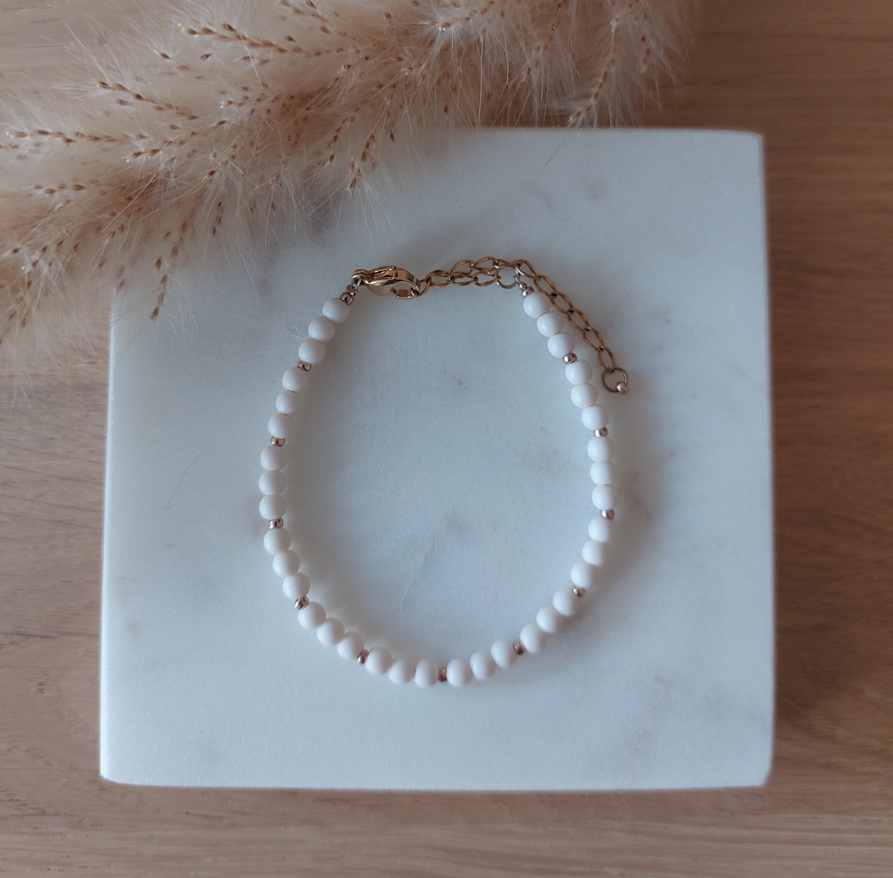 Basic Rond Wit-Goud