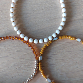 Basic Rond Wit-Bruin