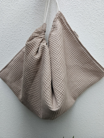 Weegdoek Beige Botanische Bladeren