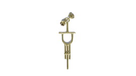 Earring Monogram DIVA, verguld - Monocrafft