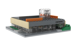 Kunsthal bouwmodel van LEGO-steentjes
