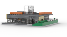 Kunsthal bouwmodel van LEGO-steentjes