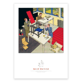 Poster Gerrit Rietveld stoel, Joost Swarte