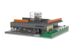 Kunsthal bouwmodel van LEGO-steentjes