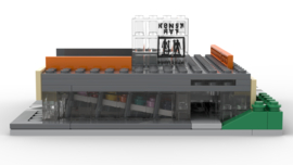 Kunsthal bouwmodel van LEGO-steentjes