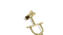Earring Monogram DIVA, verguld - Monocrafft