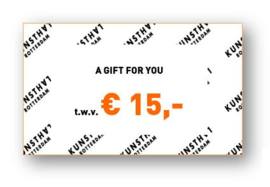 Giftcard € 15,-  Kunsthalwinkel