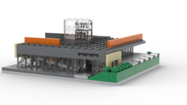 Kunsthal bouwmodel van LEGO-steentjes