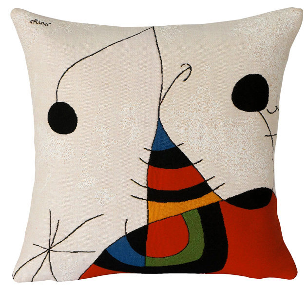 Cushion cover Femme, oisseau, étoile – Miró