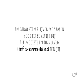 Troostset "lief sterrenkind"