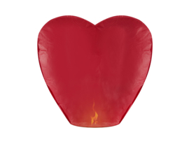 Wensballon hart rood