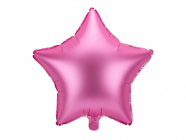 Ster ballon donker roze